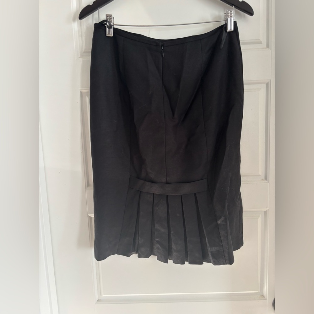 Vintage Tahari 3-Piece Linen Blend Suit Pink Blazer Top & Black Skirt Set 6 8 - Picture 8 of 10